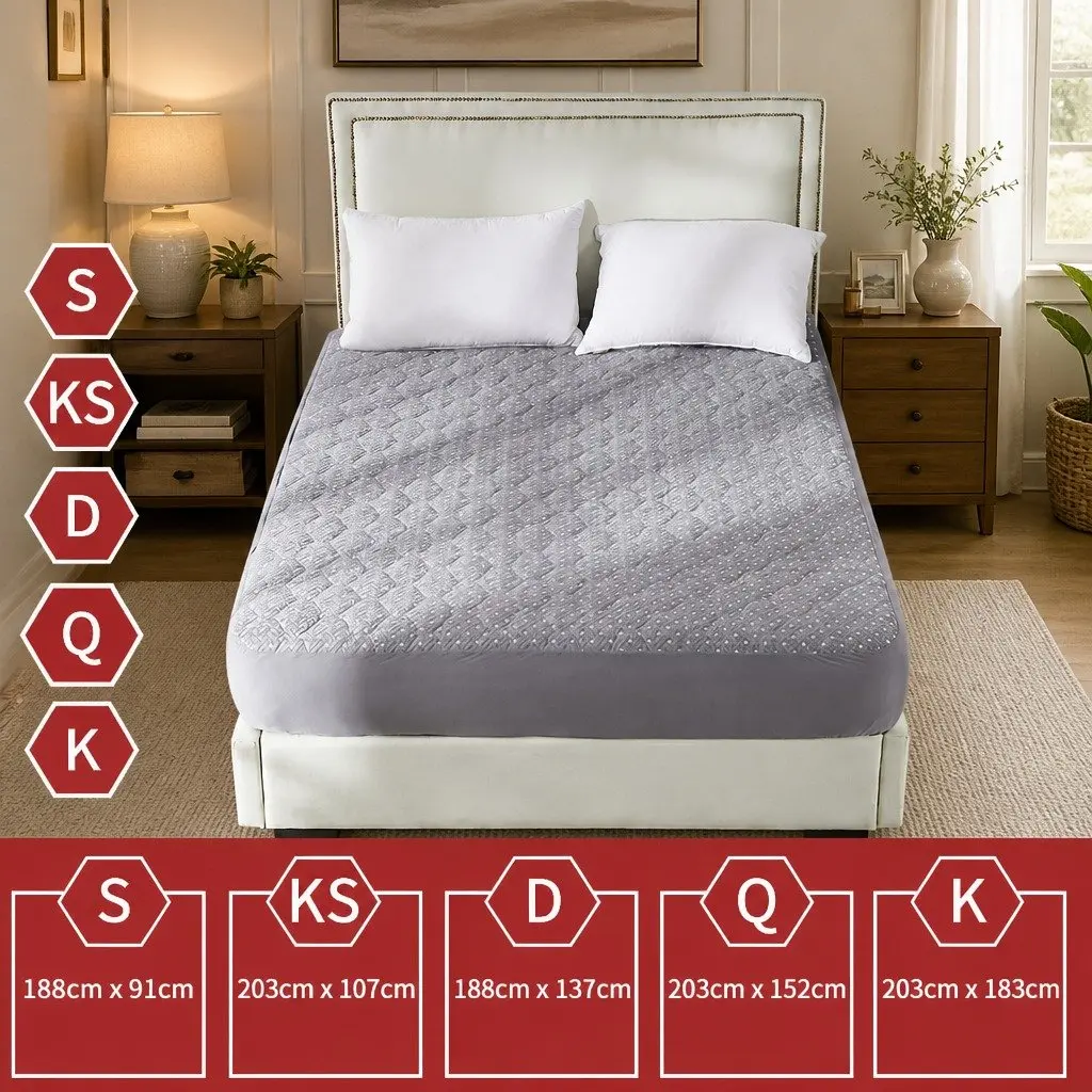 Bamboo Charcoal Queen Mattress Protector Topper