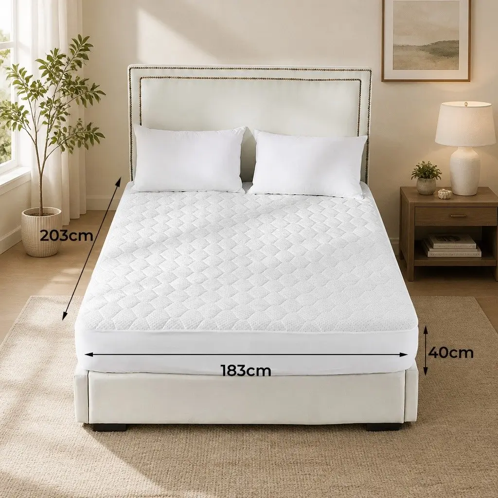 King Size Bamboo Fibre Quilted Waterproof Mattress Protector