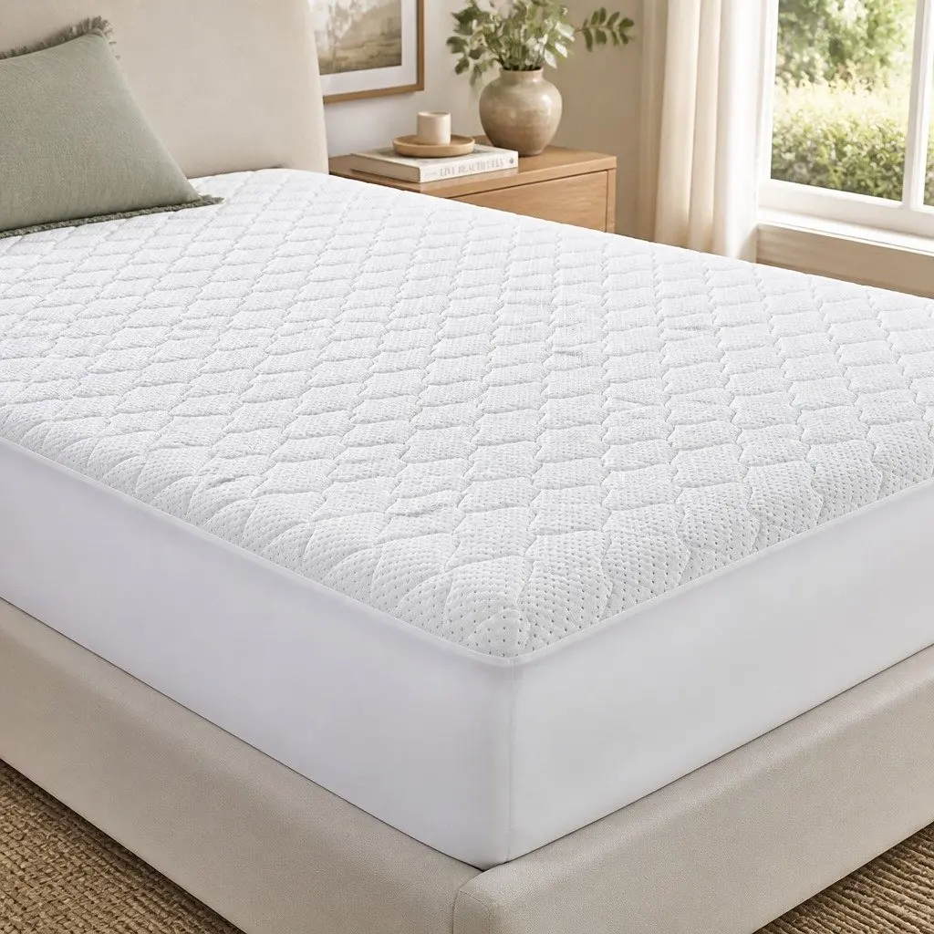 King Size Bamboo Fibre Quilted Waterproof Mattress Protector