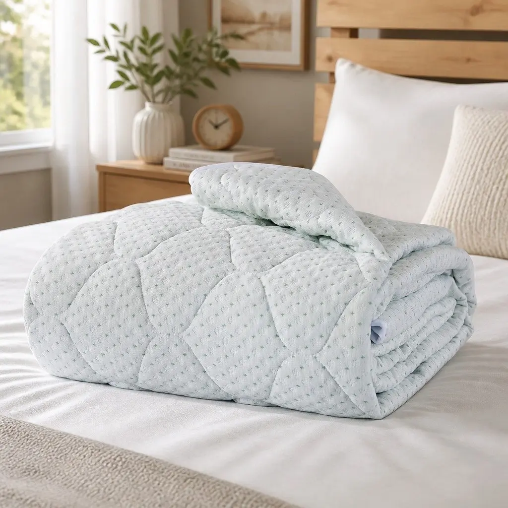 Bamboo Fibre Quilted Mattress Protector for Single Beds