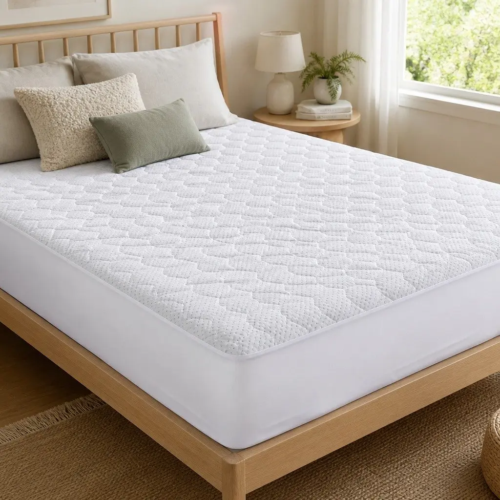 Bamboo Fibre Waterproof Single Mattress Protector Topper