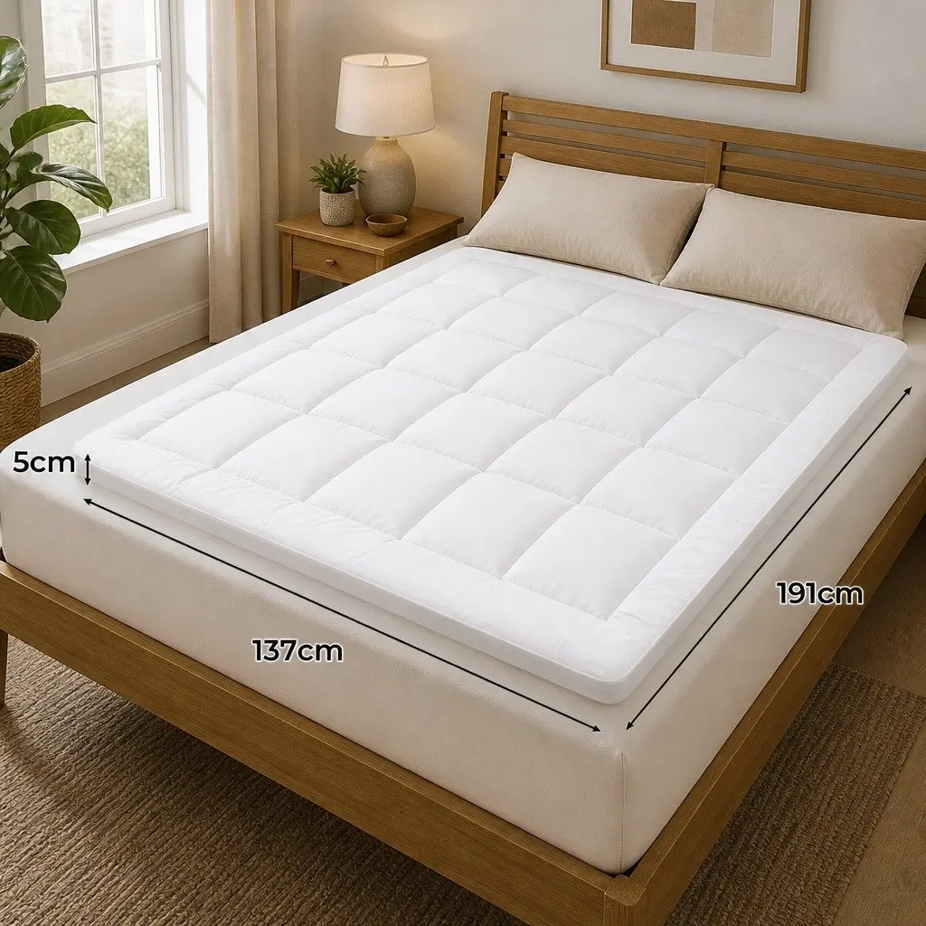 Double Bed Protector Pillowtop Mattress Topper Extra Thick