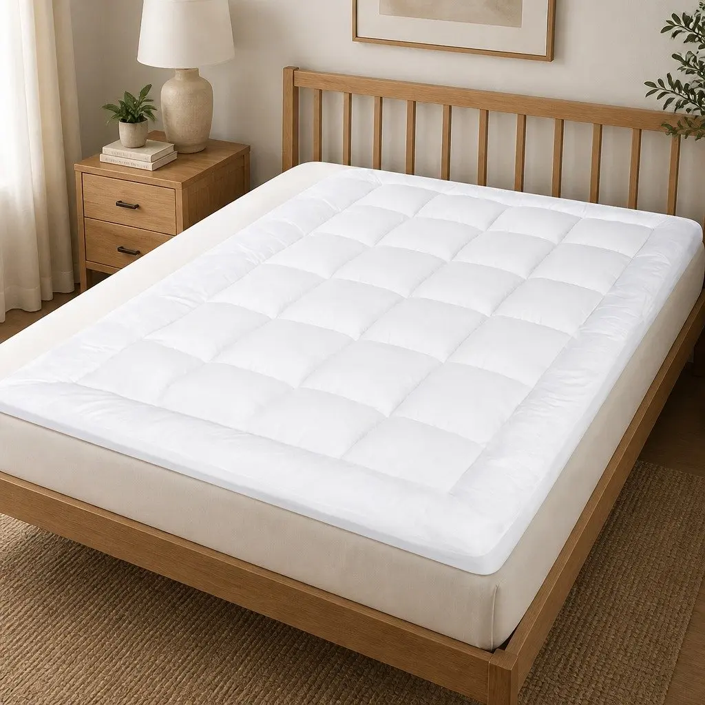 Double Bed Protector Pillowtop Mattress Topper Extra Thick