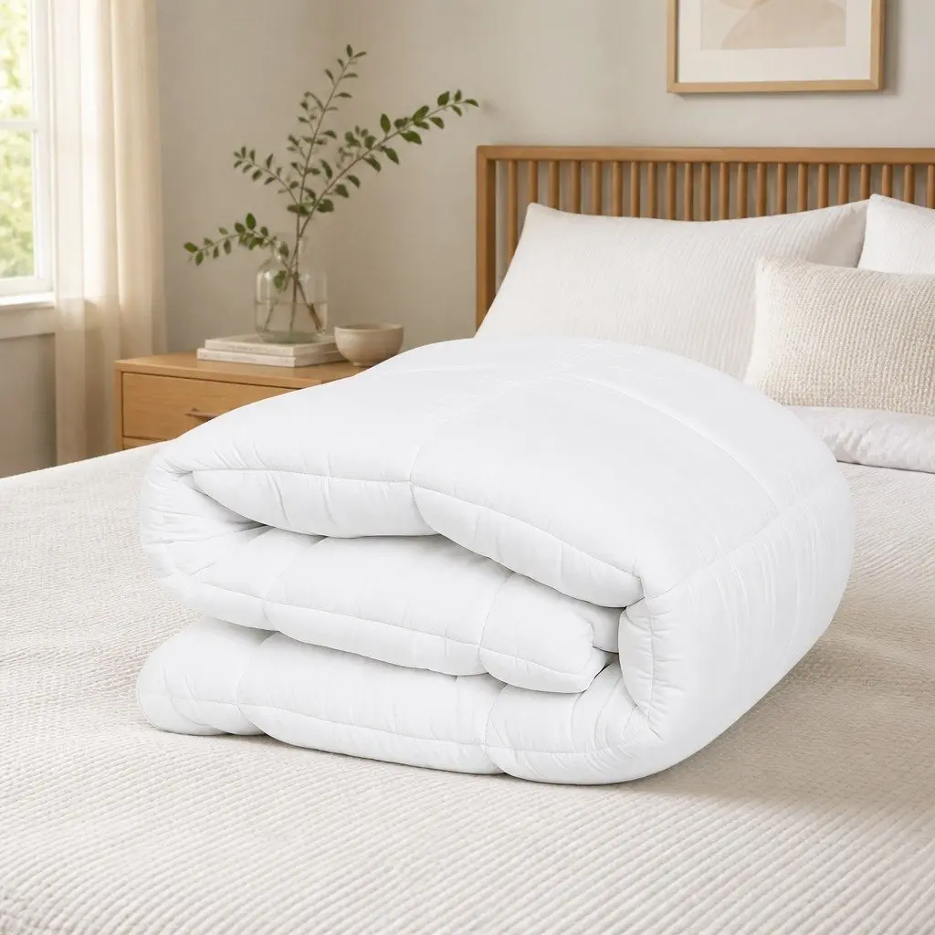 Single Mattress Topper Pillowtop 5cm Extra Thick White Fitted Skirt