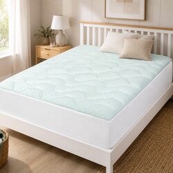 King Single Mattress Topper Memory Foam Pillowtop Bamboo Cover Deep Pocket