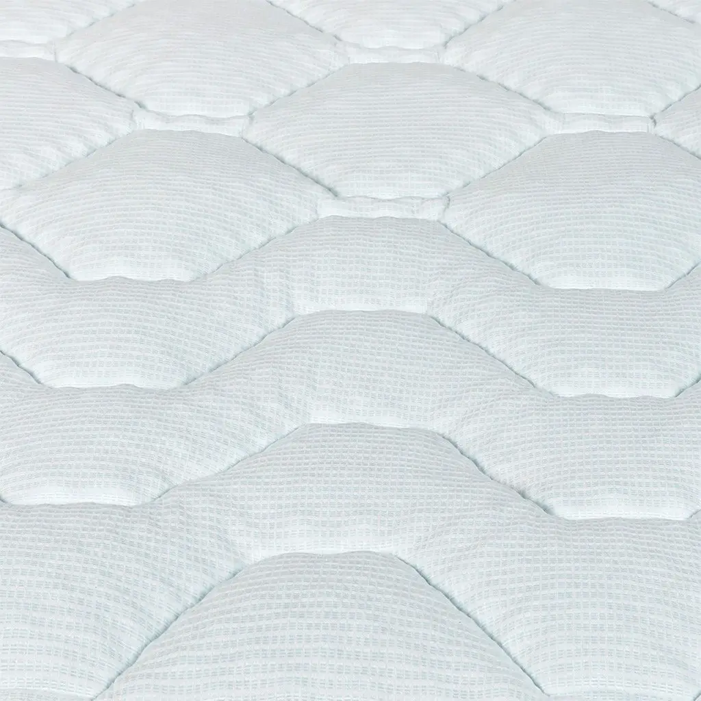 King Mattress Topper Memory Foam 30D Bamboo Cover Cooling White and Blue