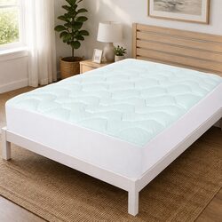 Queen Mattress Topper Memory Foam Pillowtop Egg-Crate Bamboo Cover Deep Pocket