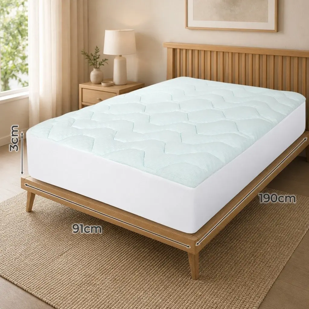 Single Mattress Topper with Memory Foam and Bamboo