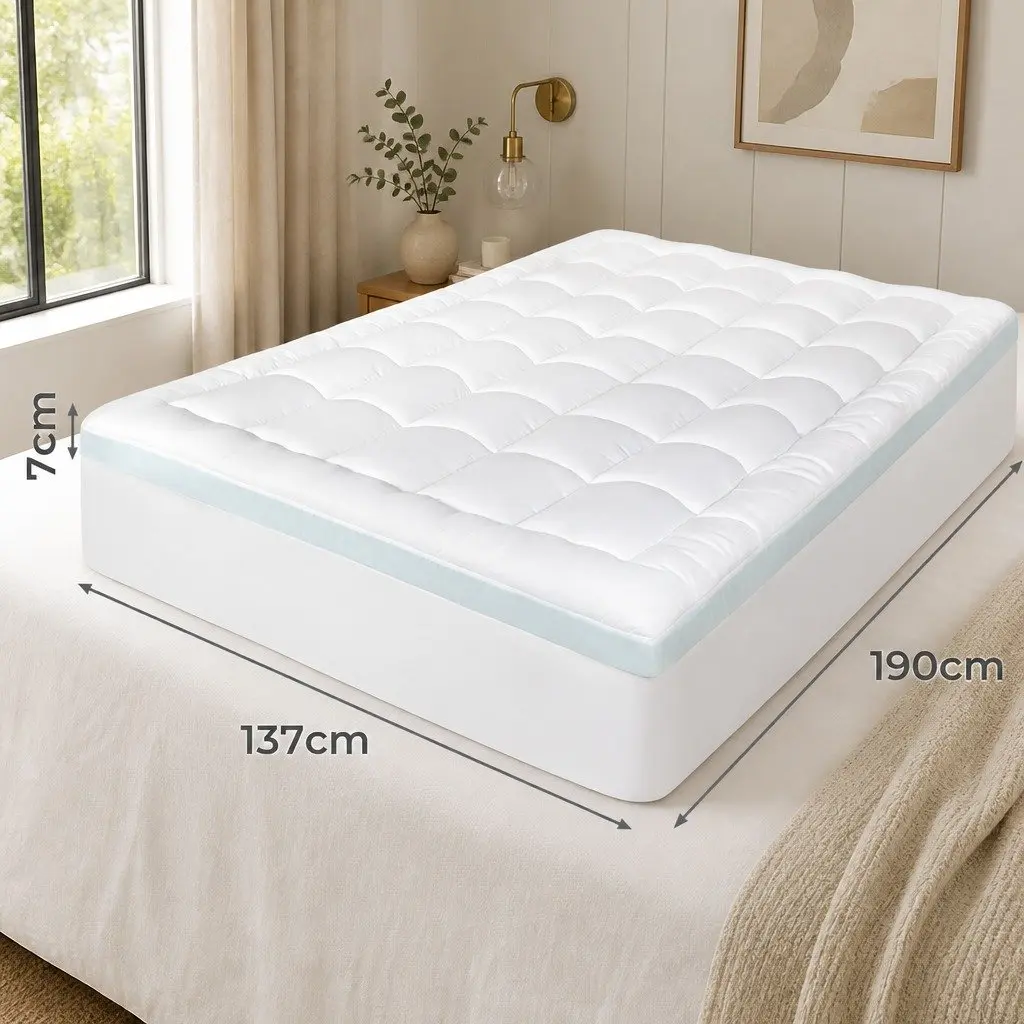 8cm Gel Memory Foam Mattress Topper with Support