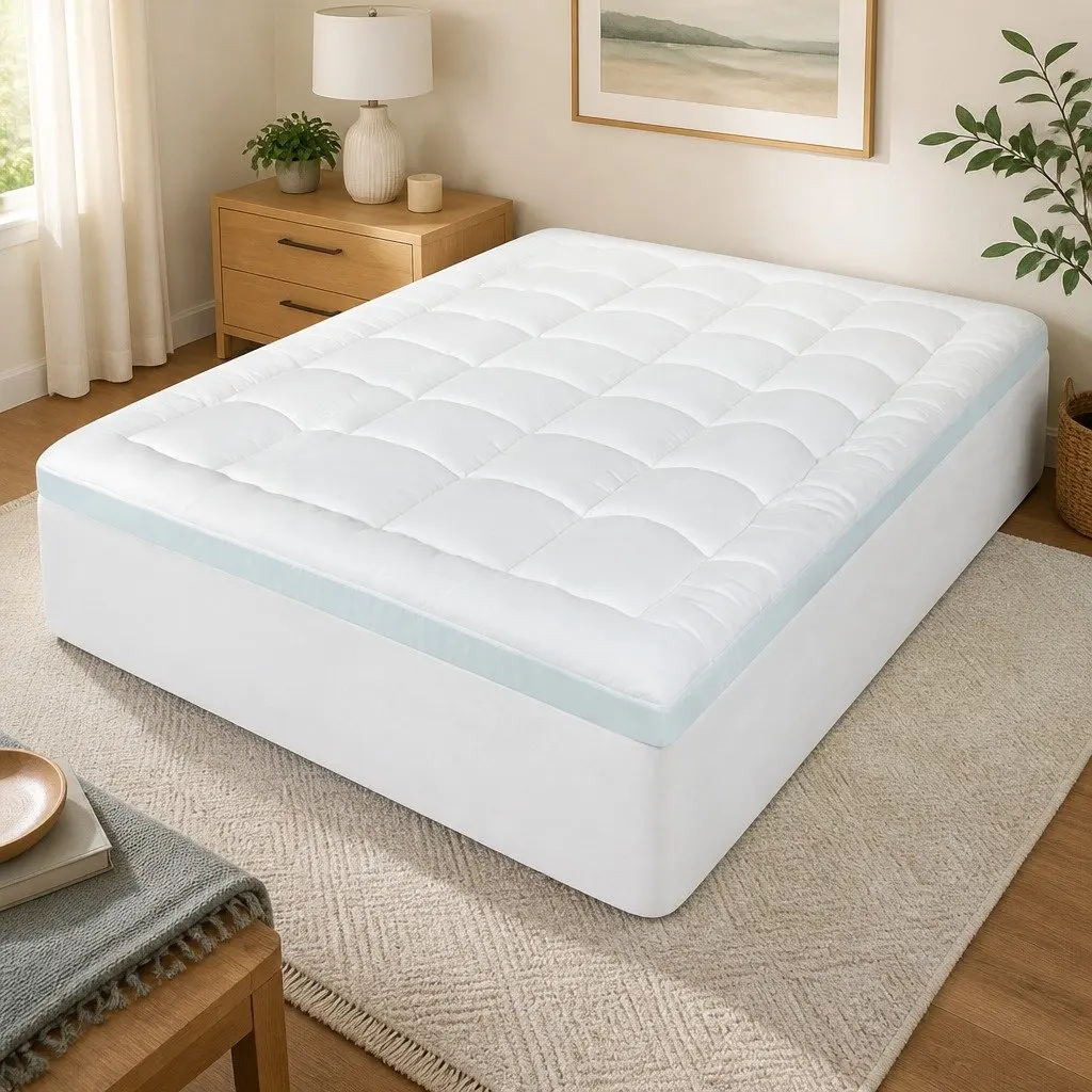 8cm Gel Memory Foam Mattress Topper with Support