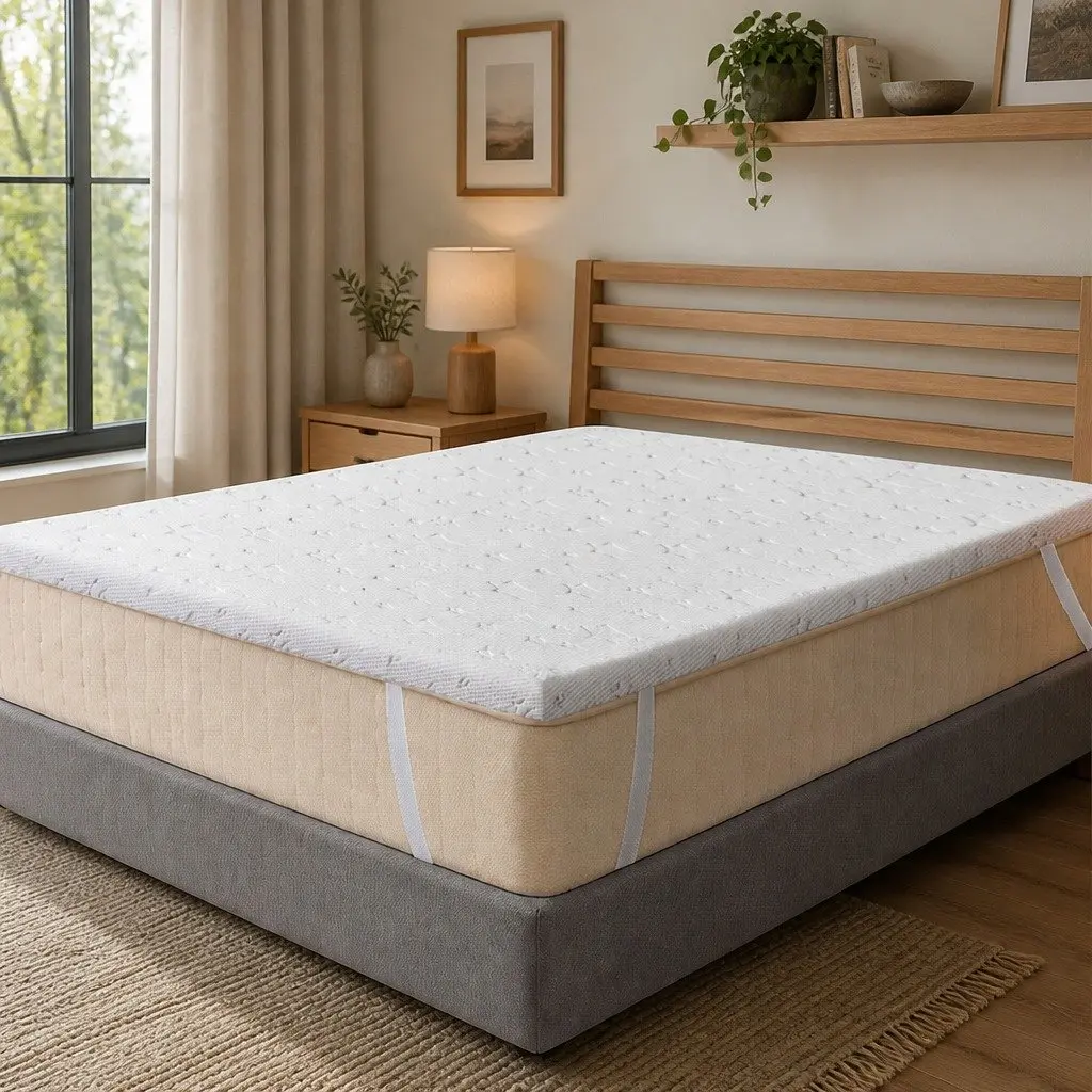 Dual-Layer Memory Foam Mattress Topper for Single Beds