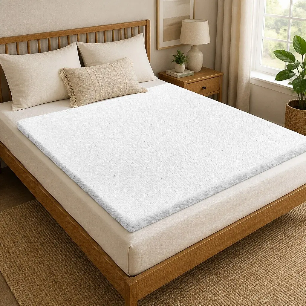 Dual-Layer Memory Foam Mattress Topper for Single Beds