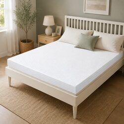 Memory Foam Mattress Topper 10cm Dual-Layer Gel Bamboo Charcoal Pressure Relief