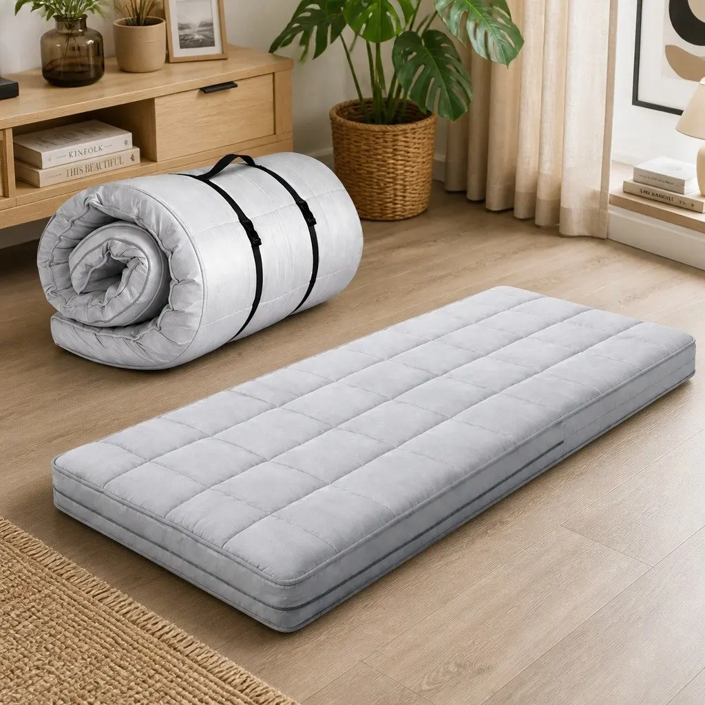 Portable Foldable Foam Sleeping Pad in Grey
