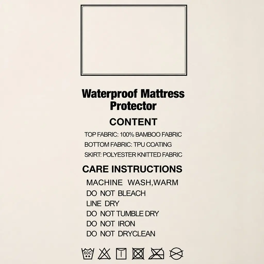 Bamboo Fabric Waterproof Mattress Protector for King Size