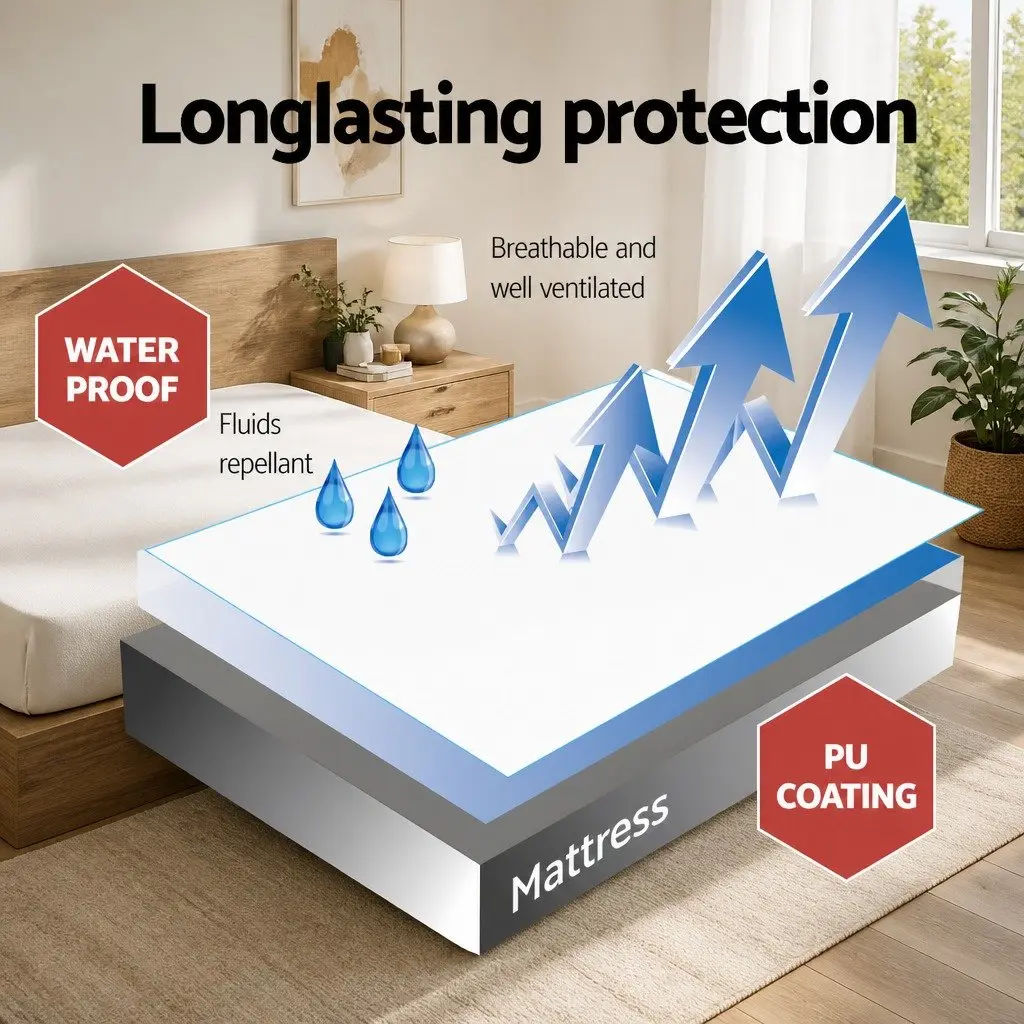 King Single Mattress Protector with Bamboo Fabric