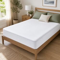 Bamboo Fabric Queen Mattress Protector - Water-Resistant Guard