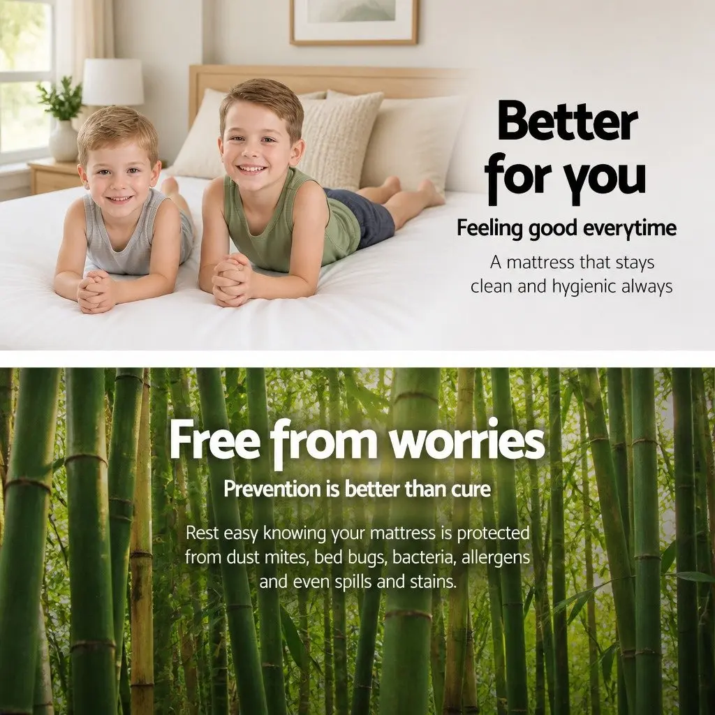 Bamboo Double Mattress Protector Waterproof