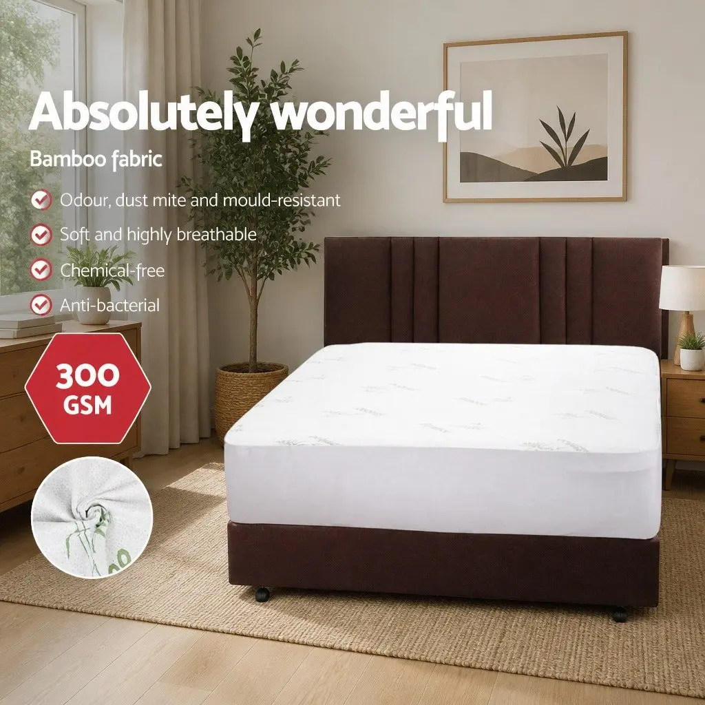 Bamboo Double Mattress Protector Waterproof