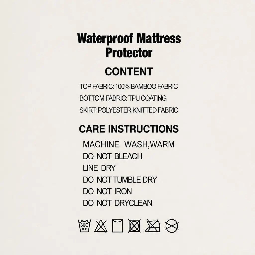 Bamboo Double Mattress Protector Waterproof