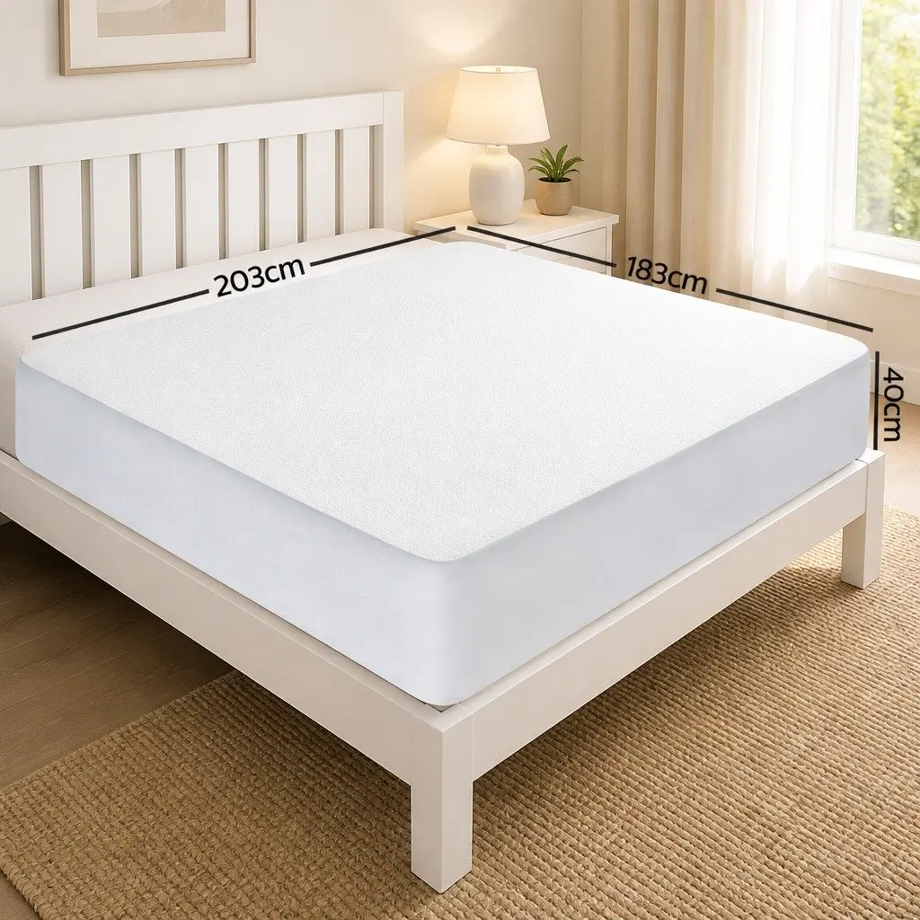 Mattress Protector Bamboo King Waterproof Fitted Dust Mite Bacteria Resistant