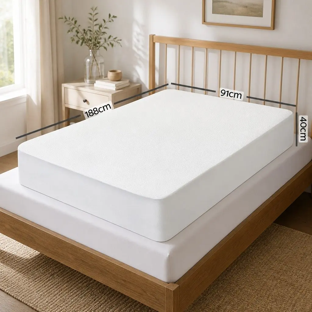 Bamboo Fabric Mattress Protector for Single Size