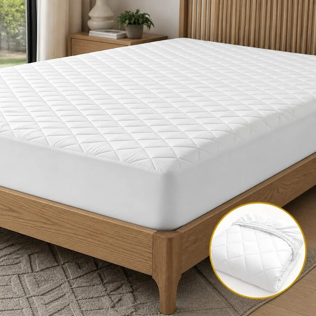 Waterproof King Mattress Protector with Cotton Cover