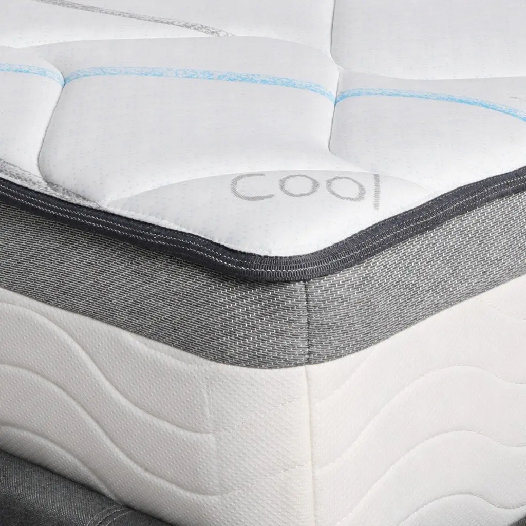 Spring Mattress Knitted Fabric 203cm x 106cm x 25cm White