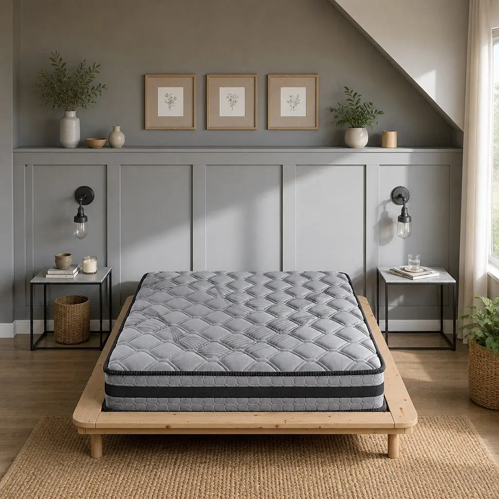 Double Pocket Spring Mattress 5-Zone Medium Firm Bed 188cm x 138cm Sleep Support