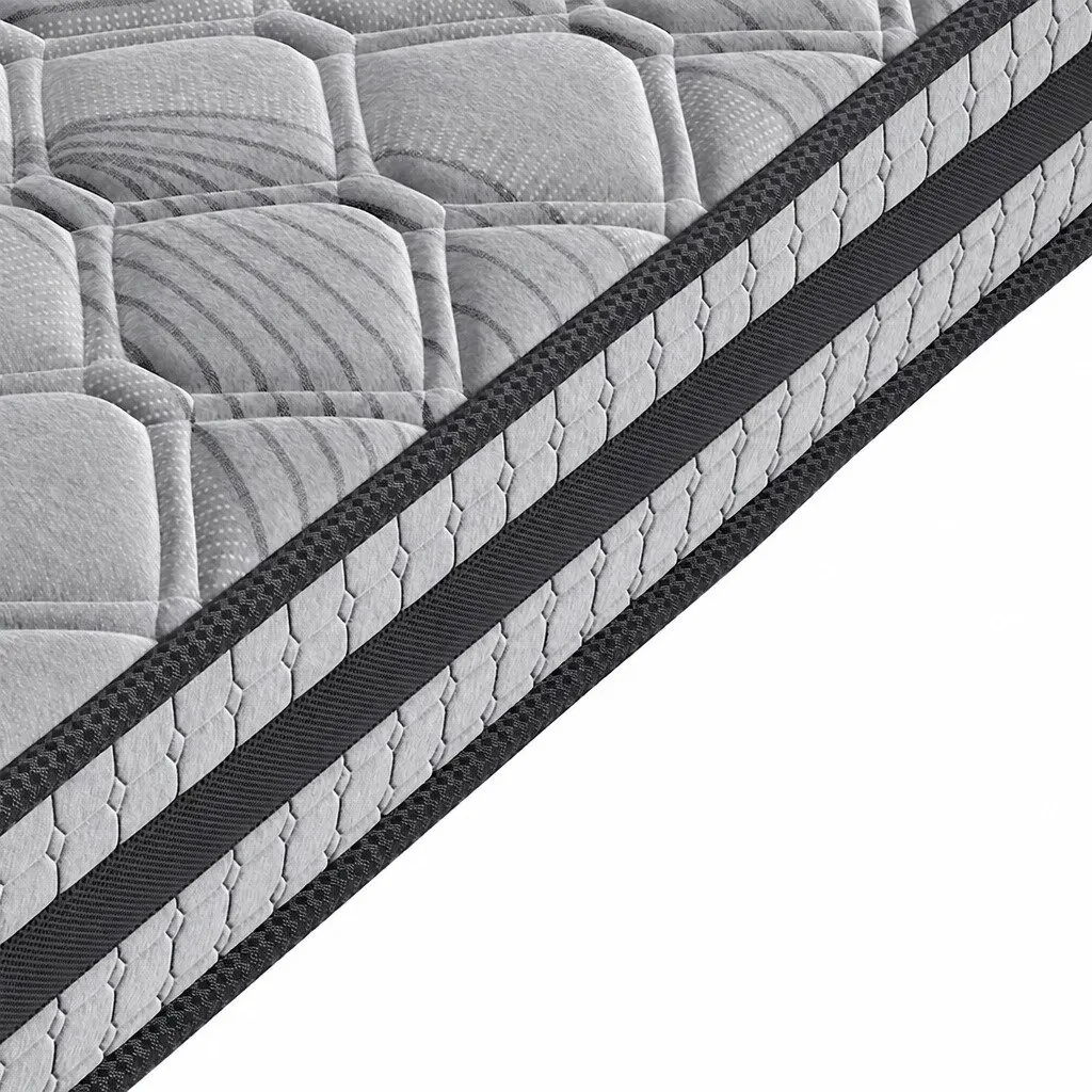 Pocket Coil Mattress Medium Firm 5-Zone Support King Single Size Grey