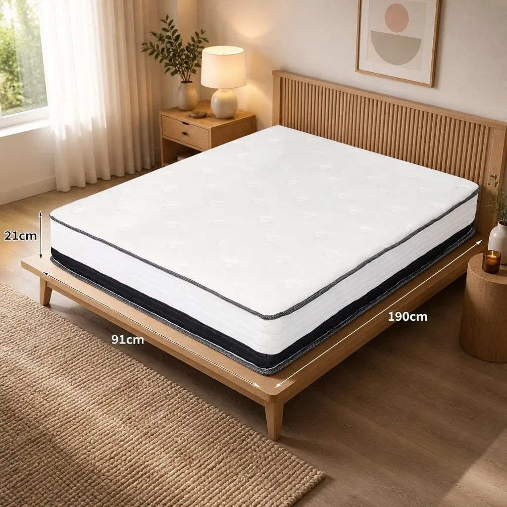 Single Pocket Spring Mattress with HD Foam
