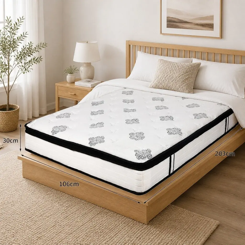 Medium Firm King Single Pocket Coil Spring Mattress 203cm