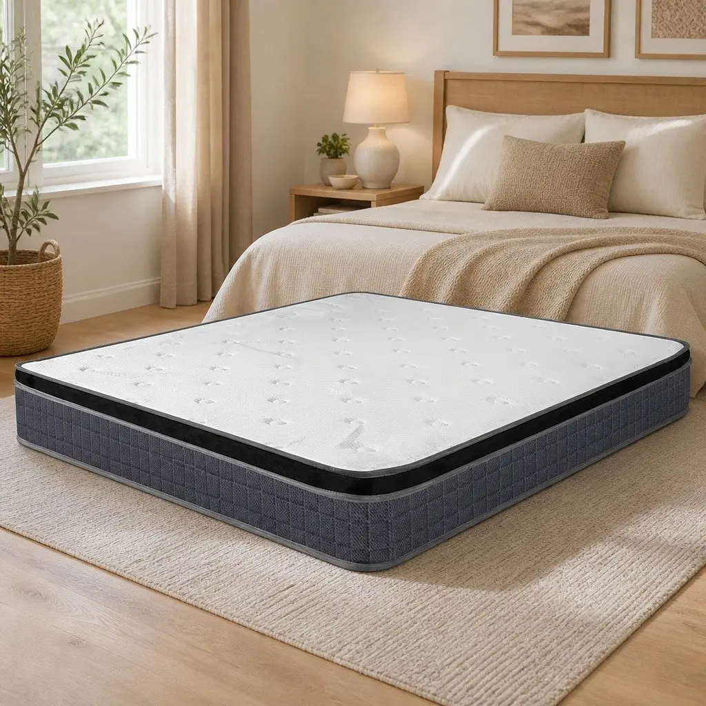 Bonnell Spring Mattress Knitted Fabric 18cm King Single White