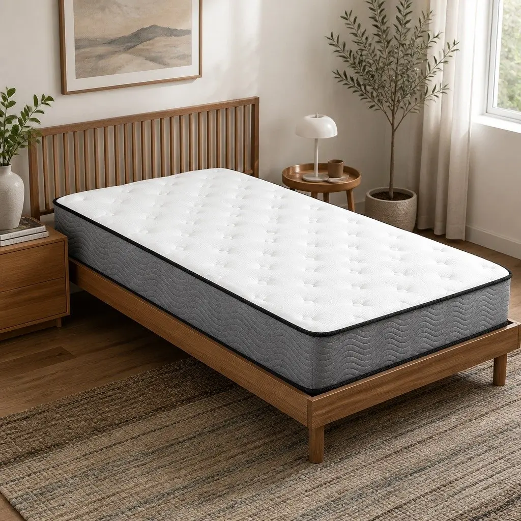 Single Pocket Spring Mattress 6-Zone Support Extra Firm Bed Top Comfort Sleep