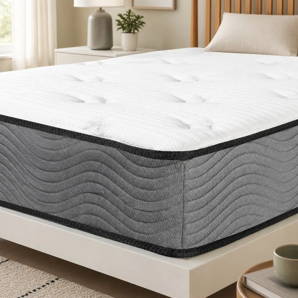 Single Pocket Spring Mattress 6-Zone Support Extra Firm Bed Top Comfort Sleep