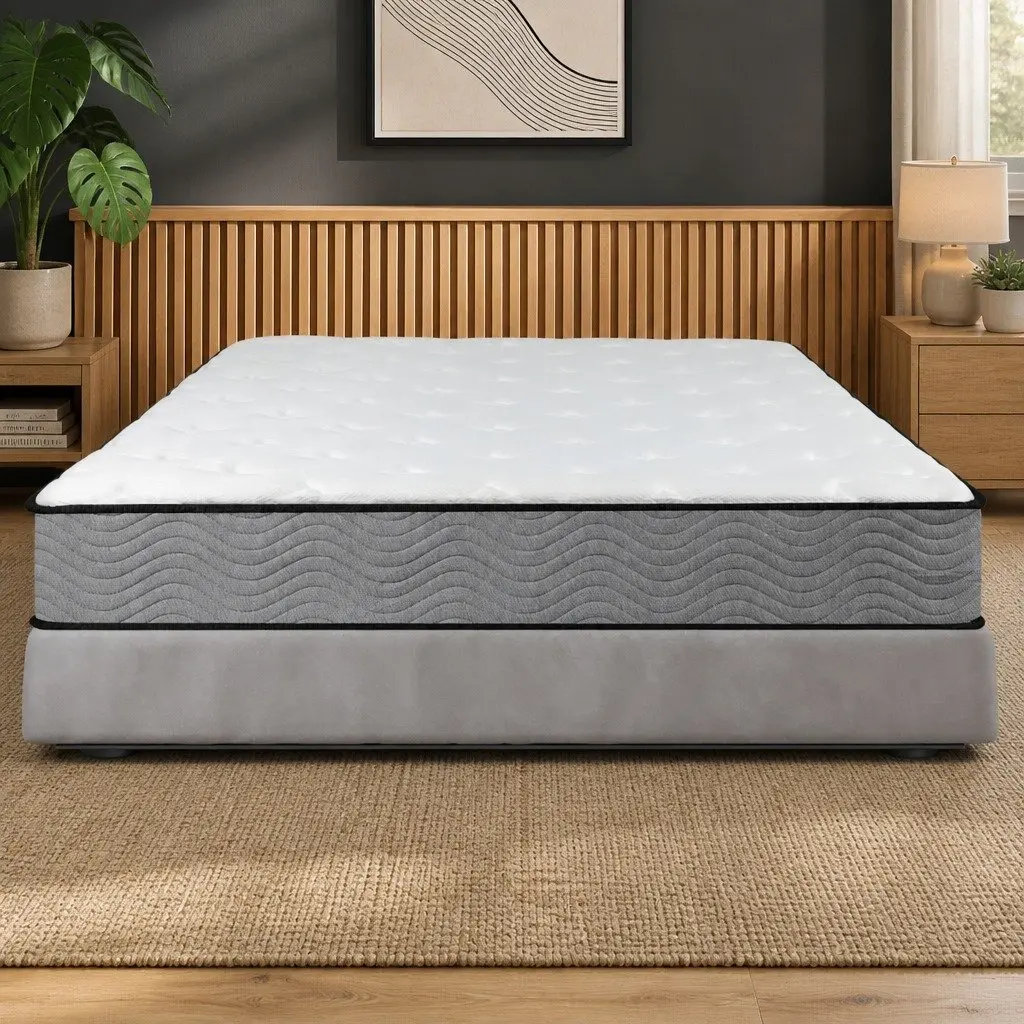 Single Pocket Spring Mattress 6-Zone Support Extra Firm Bed Top Comfort Sleep