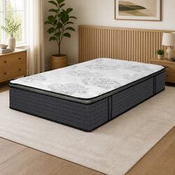 Premium King Single Spring Mattress with Egg-Crate Foam