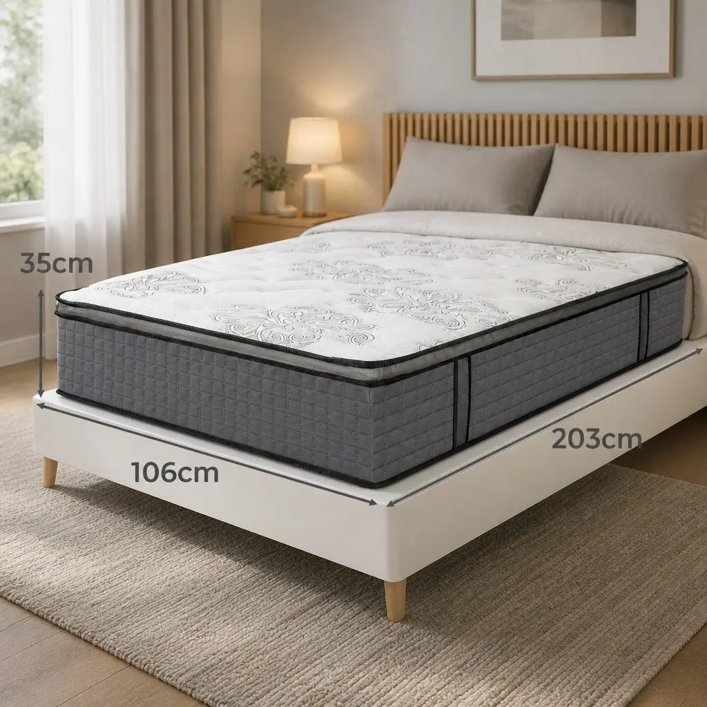 King Single Spring Mattress with Egg-Crate Foam