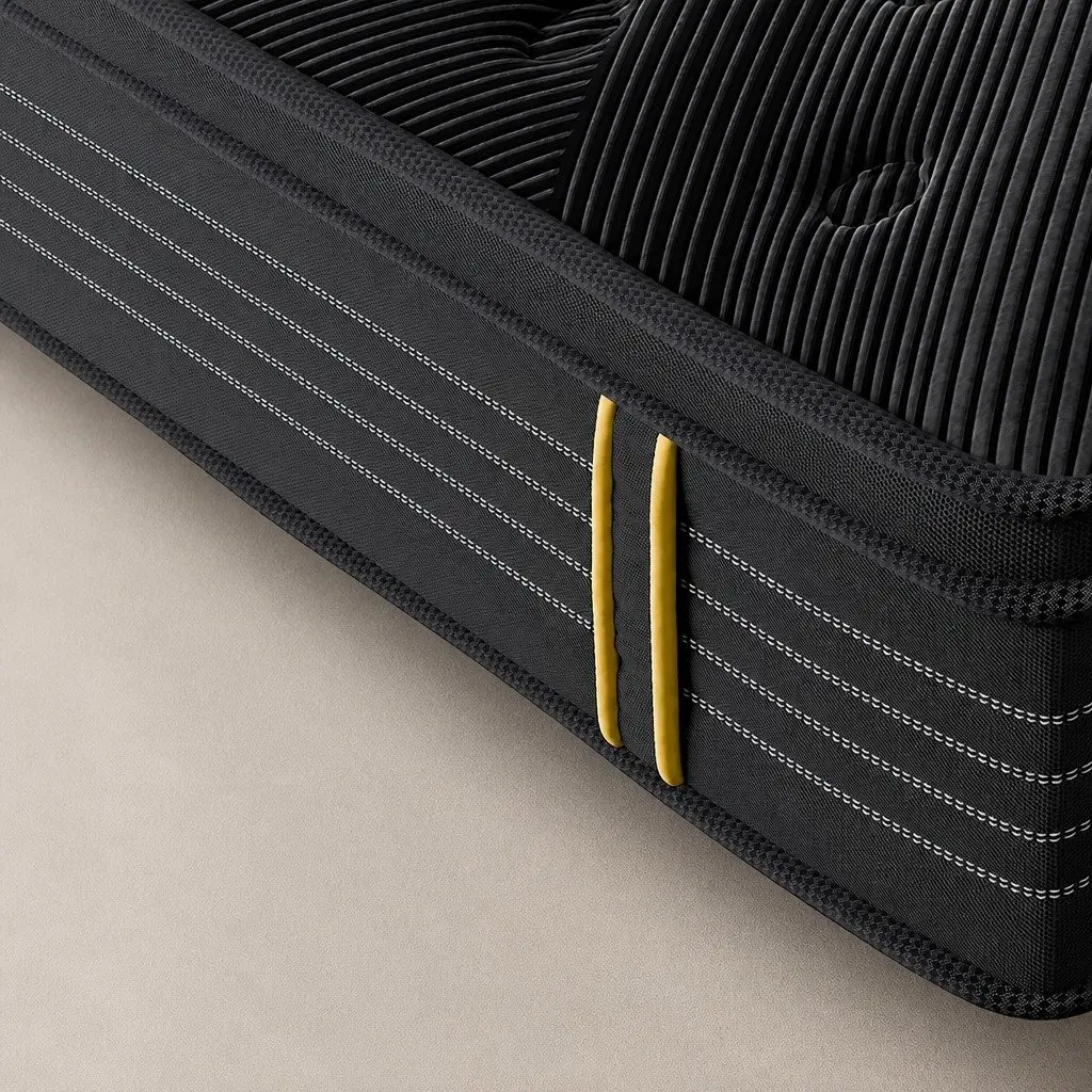 King Spring Mattress Bamboo Charcoal Pocket Coil 203cm x 183cm Black