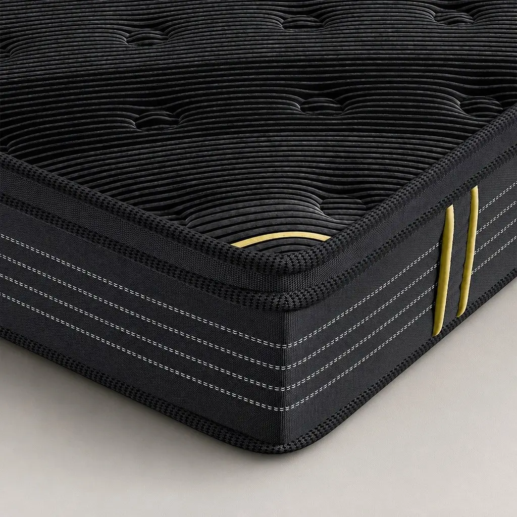 King Spring Mattress Bamboo Charcoal Pocket Coil 203cm x 183cm Black