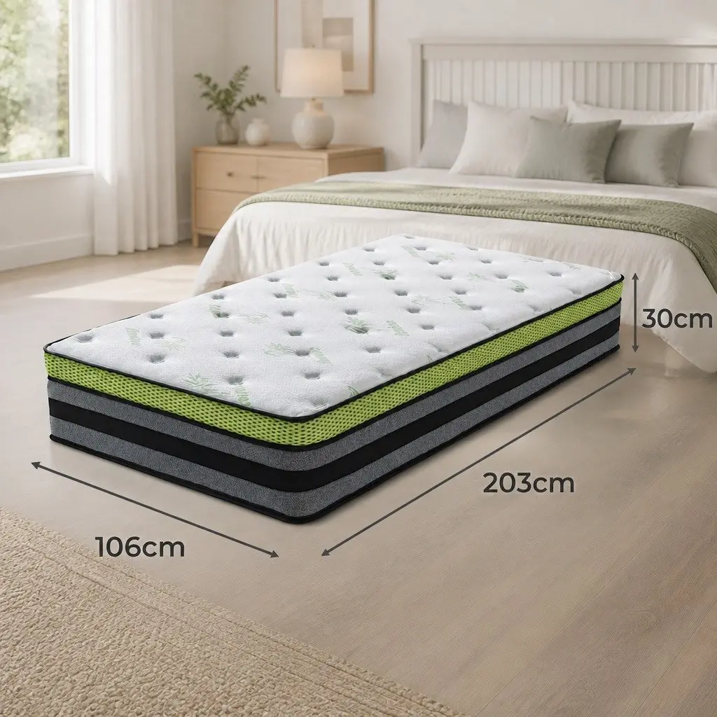 King Single Pocket Spring Cooling Mattress