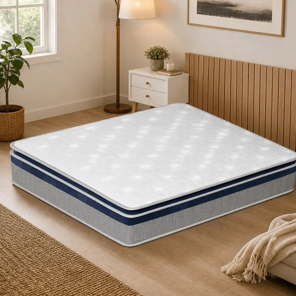 High Density Foam Pocket Spring King Mattress with Pillow Top