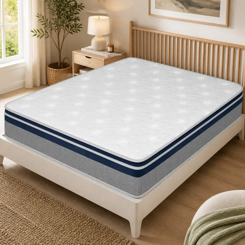High Density Foam Pocket Spring King Mattress with Pillow Top