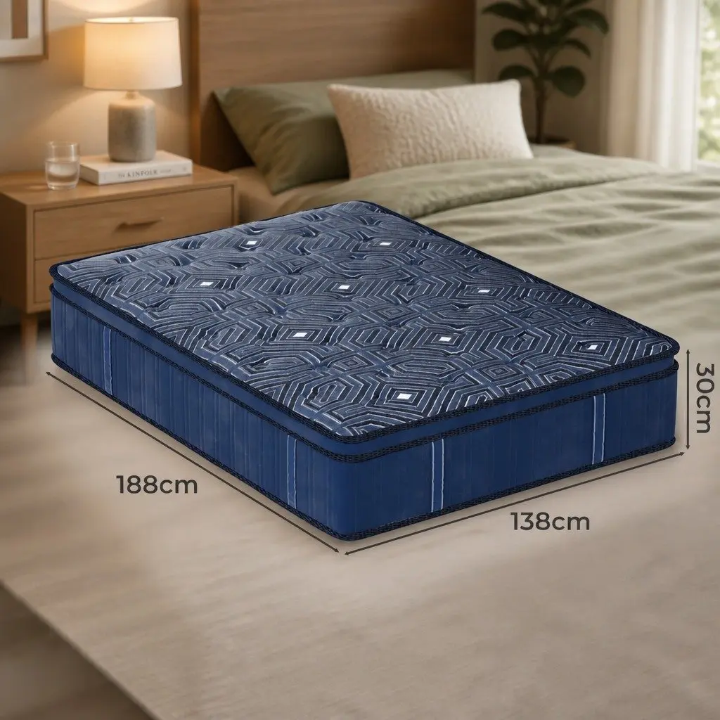 Euro Top Double Spring Mattress with Pocket Coil Support