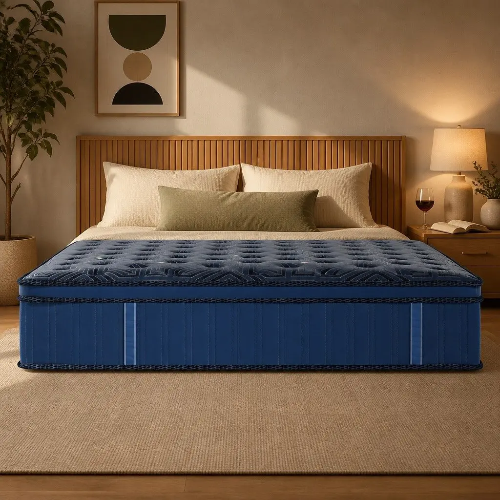 Spring Mattress Euro Top 30CM King Single Pocket Coil Support Bed Comfort