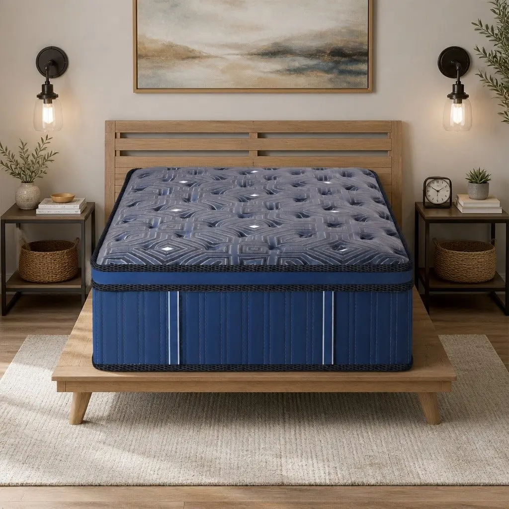 Spring Mattress Euro Top 30CM King Single Pocket Coil Support Bed Comfort