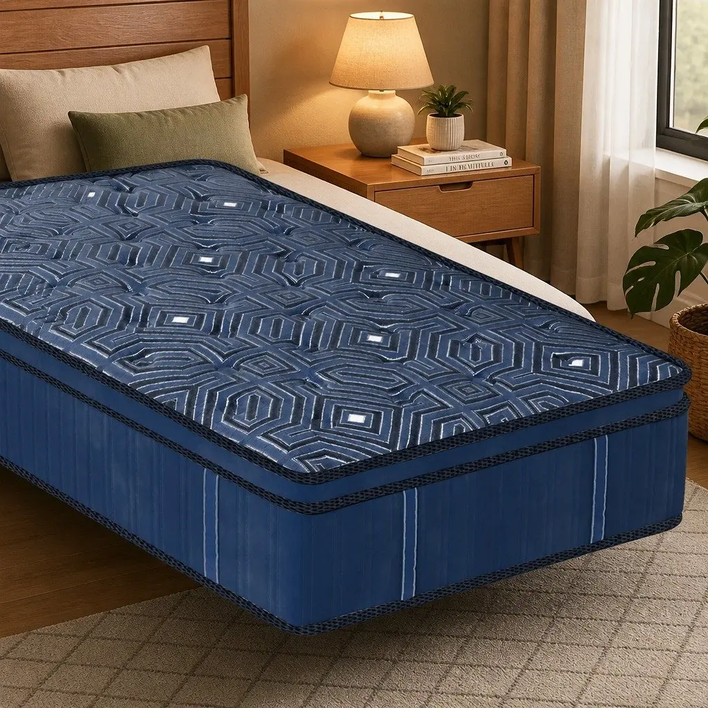 Euro Top Single Spring Mattress with 7-Zone Pocket Coils