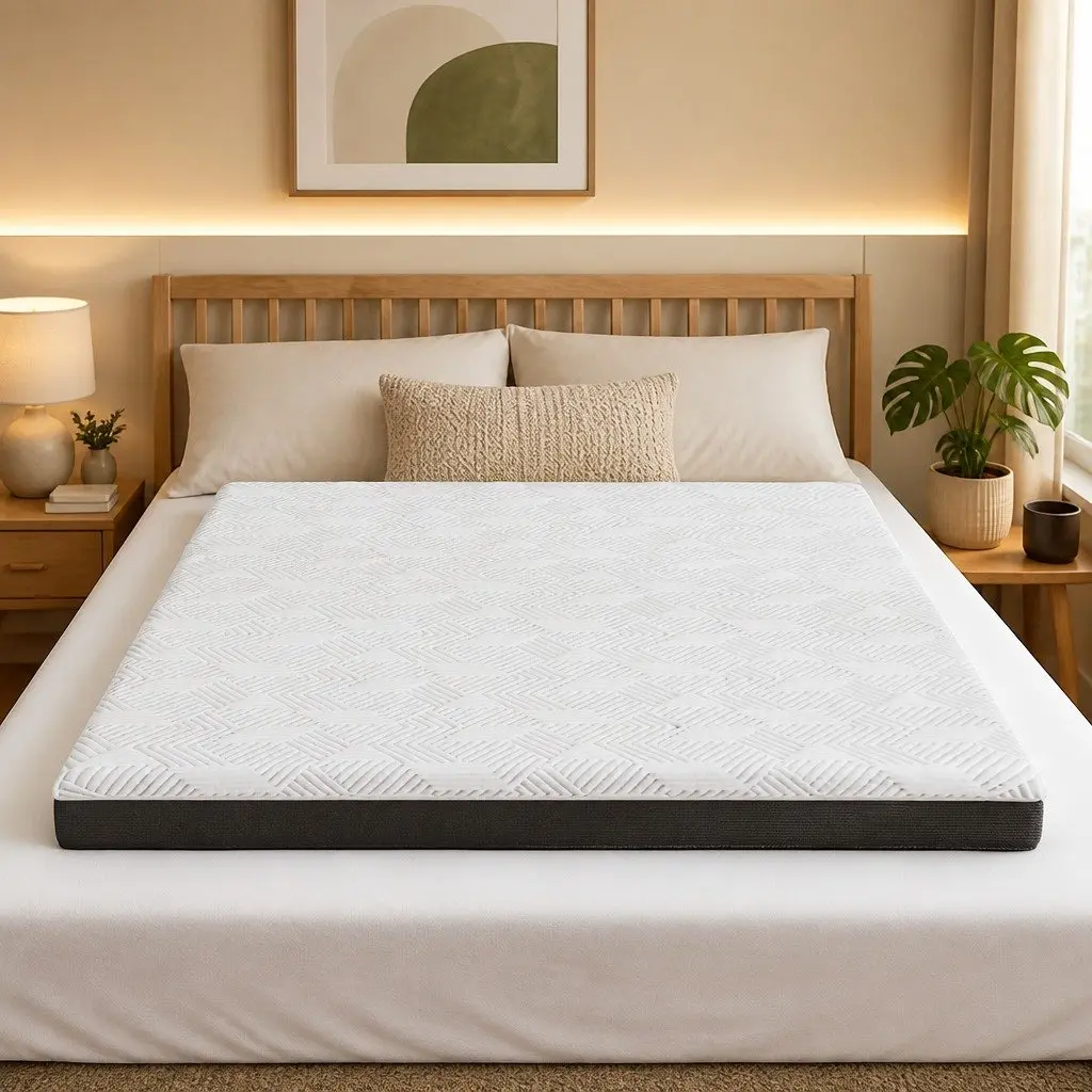 Double Mattress Gel Memory Foam 15cm Medium Firm White