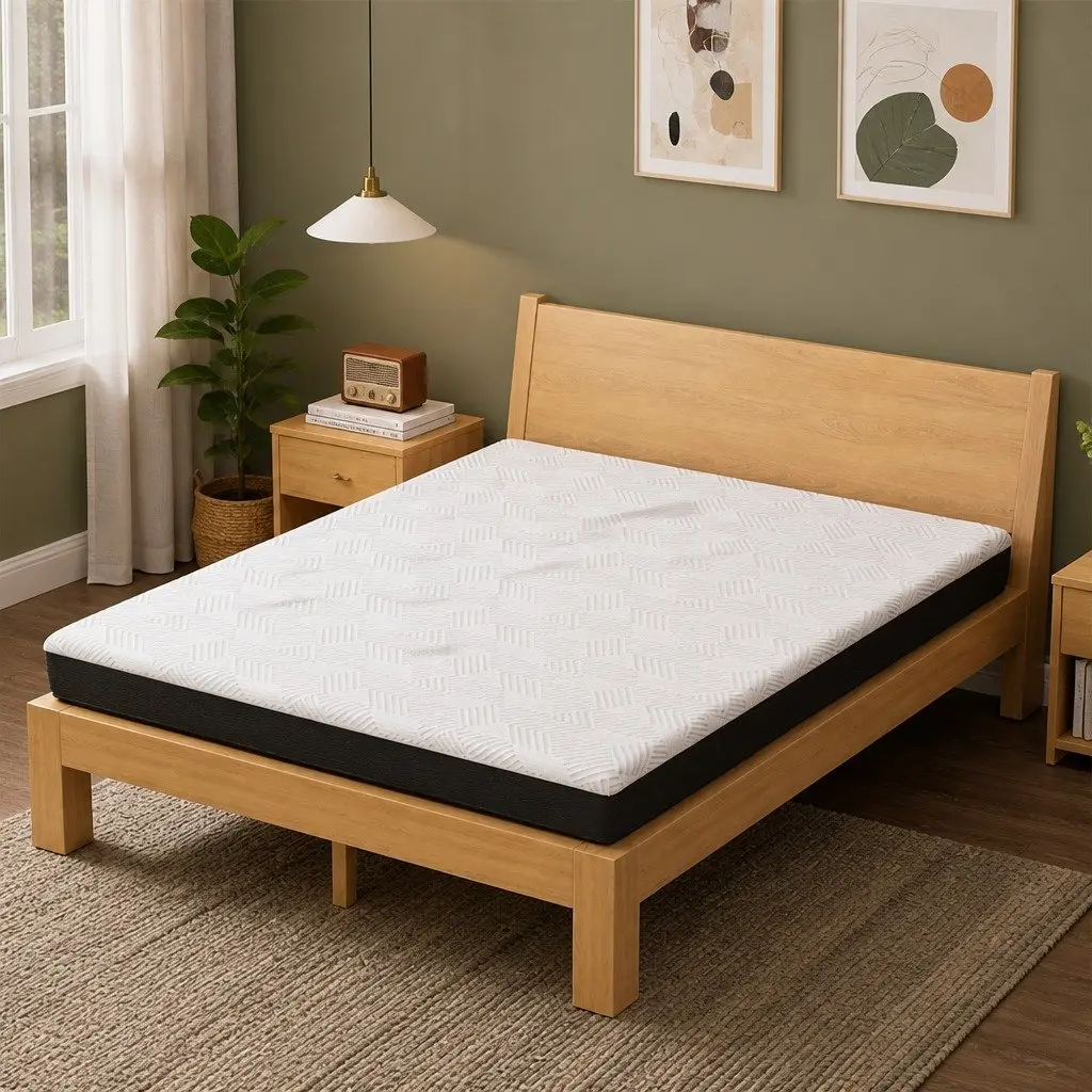 Double Mattress Gel Memory Foam 15cm Medium Firm White