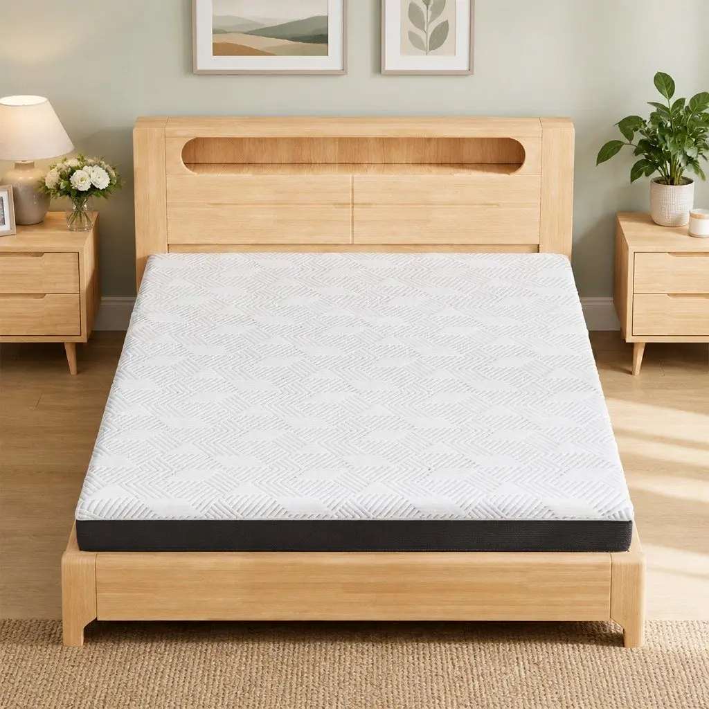 Double Mattress Gel Memory Foam 15cm Medium Firm White